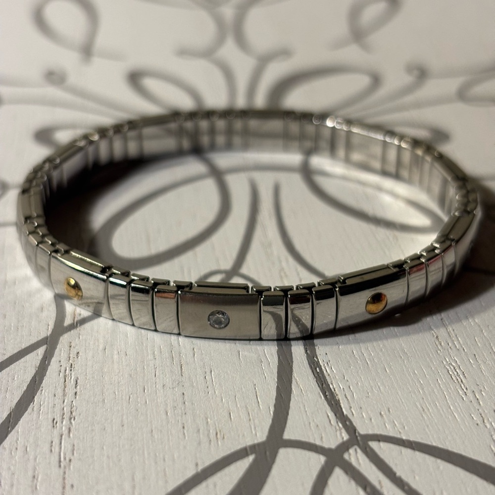 Milor Italy Stainless Steel and 14K Gold Bracelet